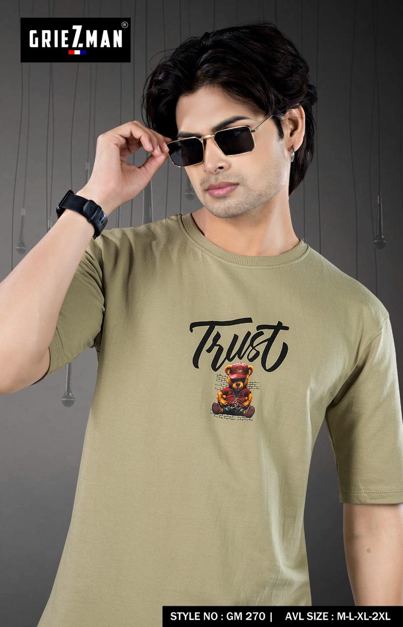 Style Gm 270-262 Griezman Cotton Looper Mens Tshirts Exporter Ahmedabad