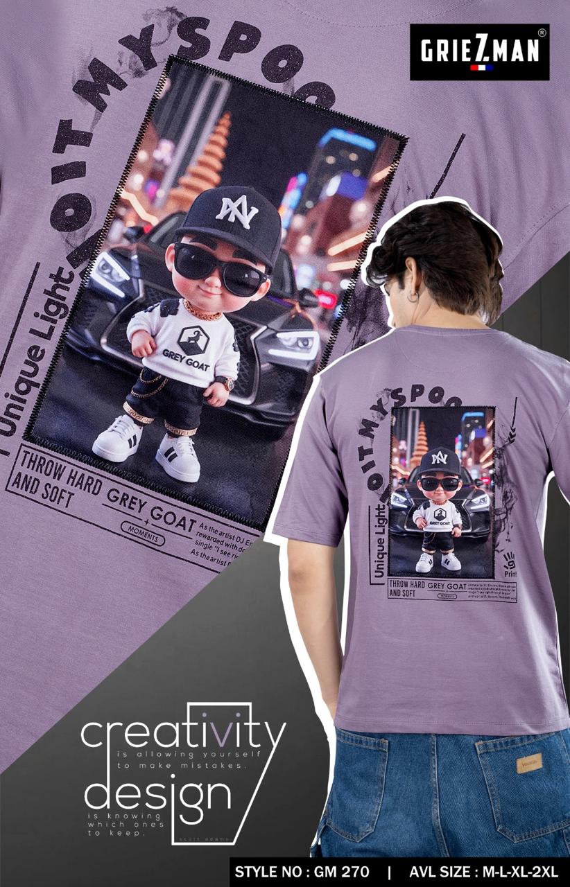 Style Gm 270-262 Griezman Cotton Looper Mens Tshirts Exporter Ahmedabad