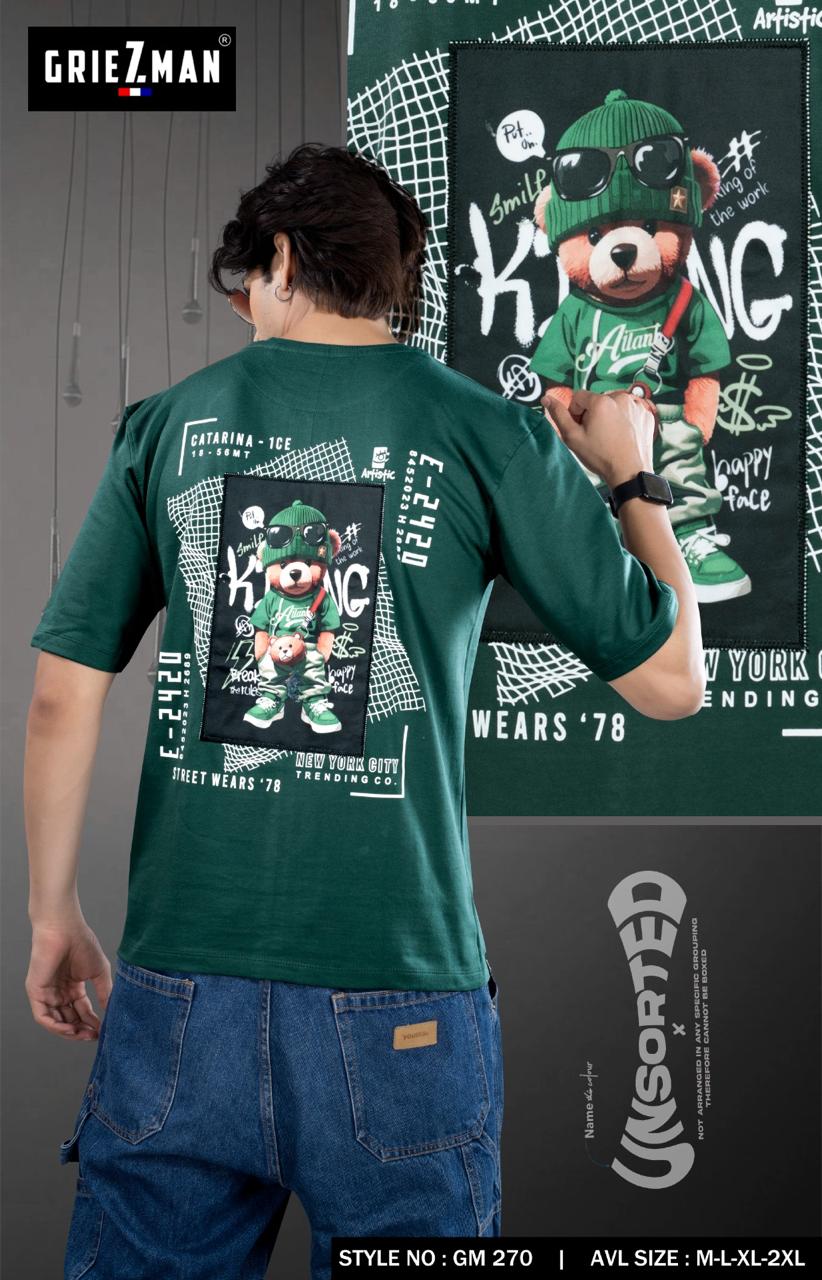 Style Gm 270-262 Griezman Cotton Looper Mens Tshirts Exporter Ahmedabad