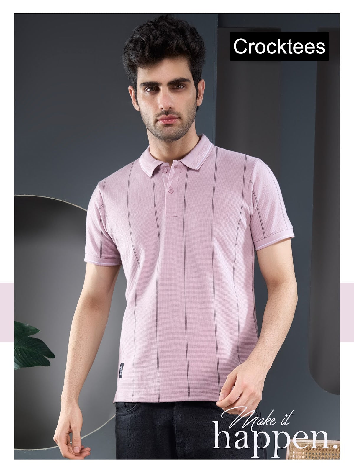 Style Jh 262 Polo Crocktees Interlock Mens Tshirts Exporter India