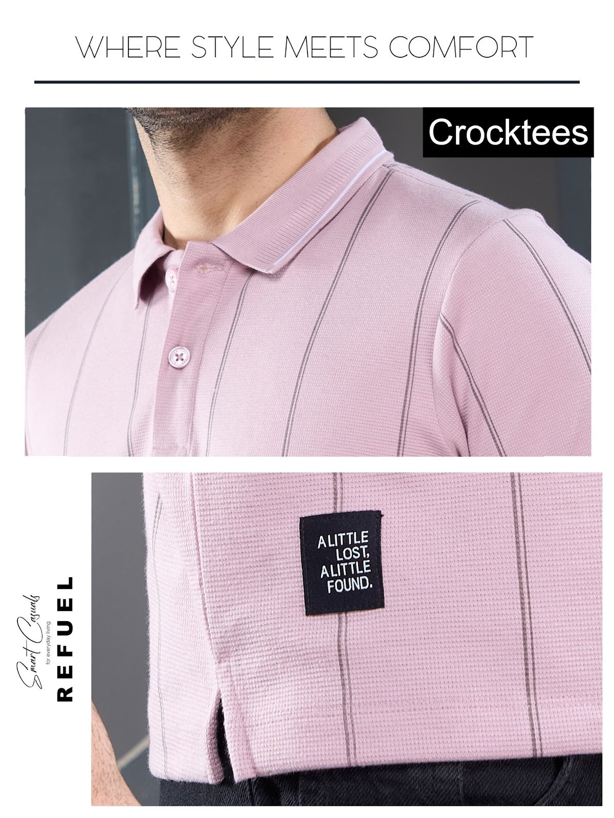 Style Jh 262 Polo Crocktees Interlock Mens Tshirts Exporter India