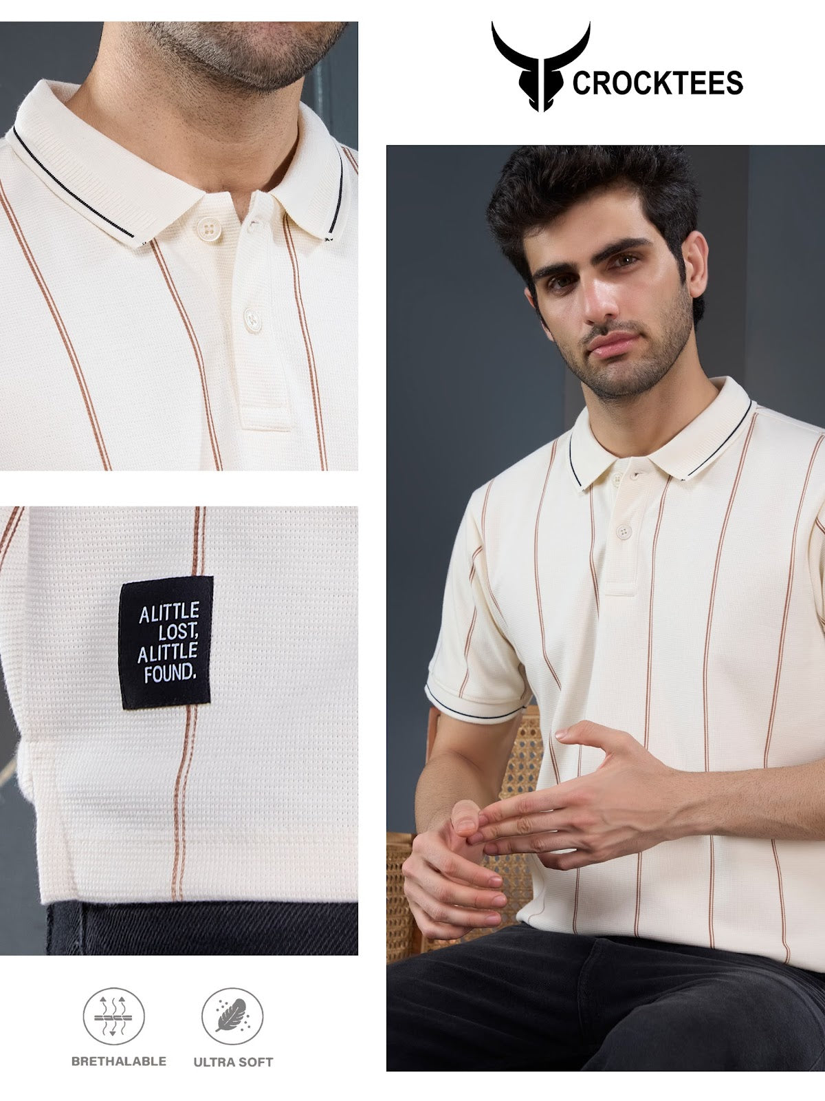 Style Jh 262 Polo Crocktees Interlock Mens Tshirts Exporter India