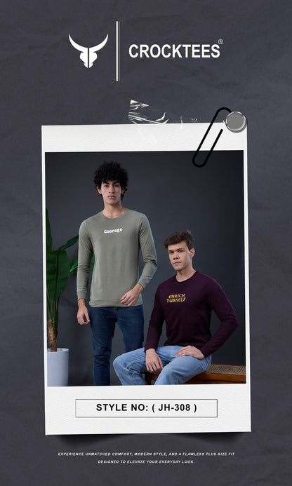 Style Jh 308 Hand Rib Crocktees Cotton Looper Mens Tshirts Manufacturer Gujarat
