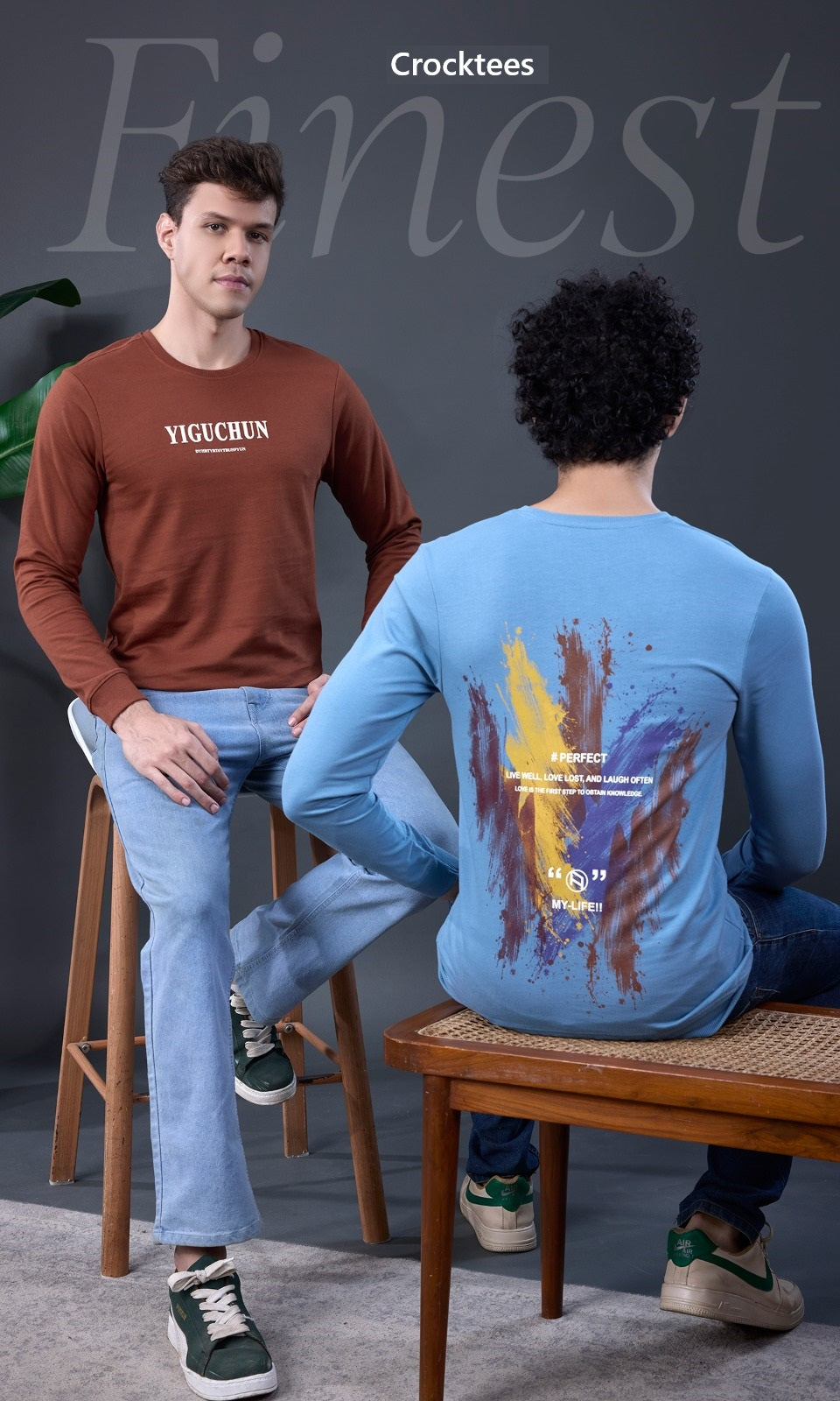 Style Jh 308 Hand Rib Crocktees Cotton Looper Mens Tshirts Manufacturer Gujarat