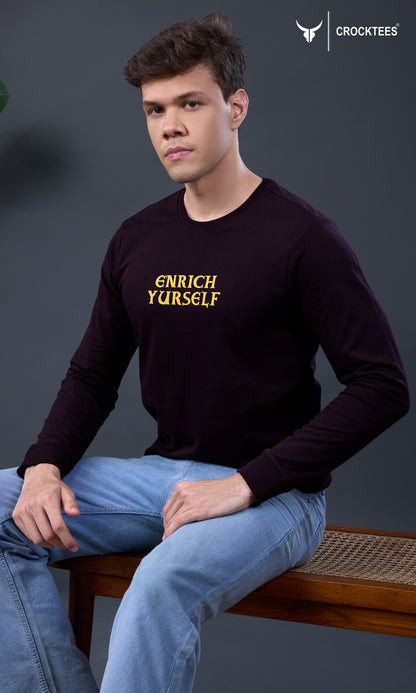 Style Jh 308 Hand Rib Crocktees Cotton Looper Mens Tshirts Manufacturer Gujarat