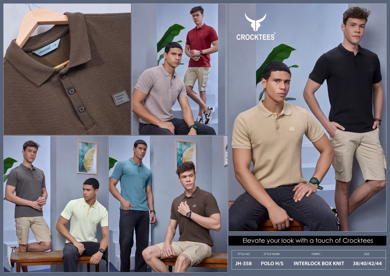 Style Jh 358 Crocktees Cotton Mens Tshirts Exporter India