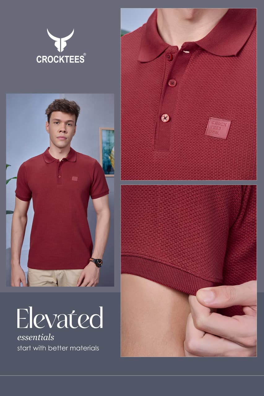 Style Jh 358 Crocktees Cotton Mens Tshirts Exporter India
