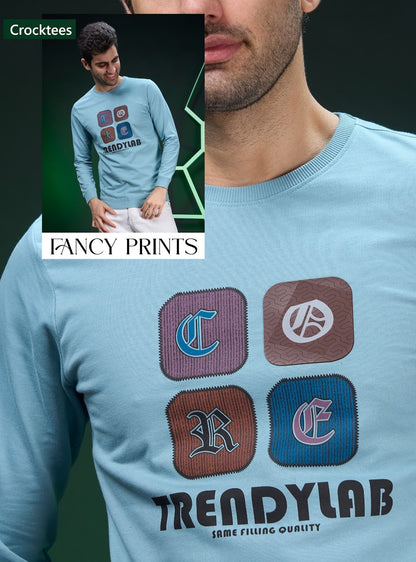 Style Jh 397 Full Sleeves Crocktees Cotton Looper Mens Tshirts Wholesaler Gujarat