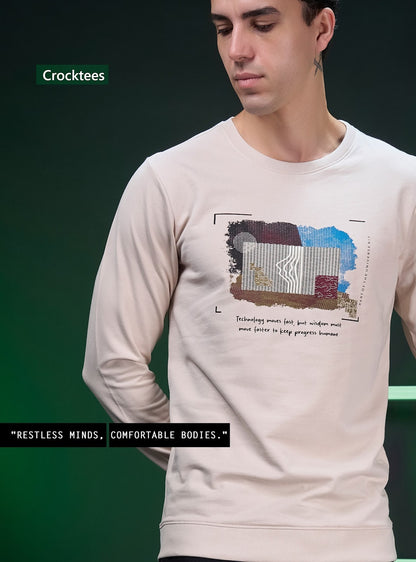 Style Jh 397 Full Sleeves Crocktees Cotton Looper Mens Tshirts Wholesaler Gujarat