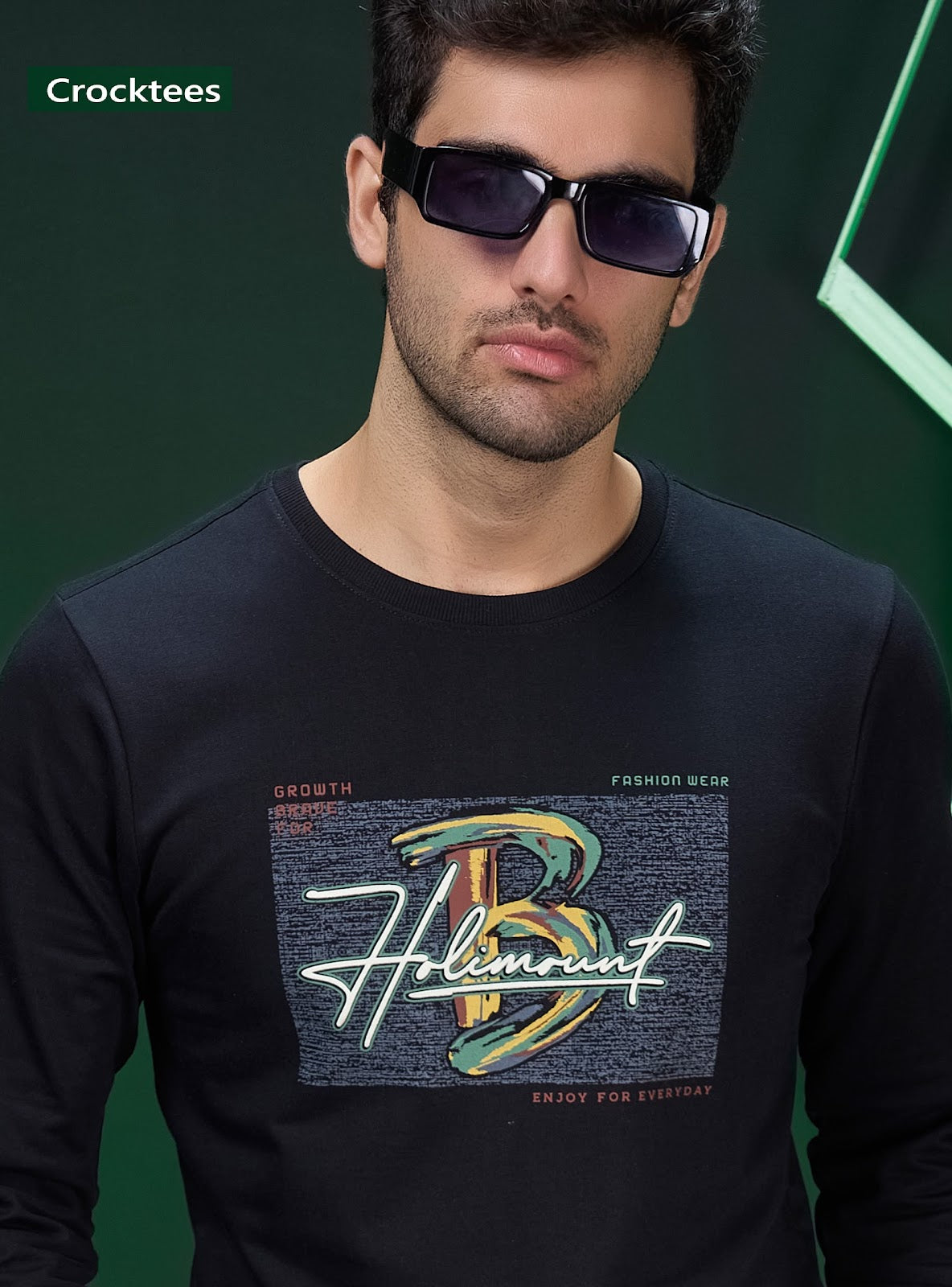 Style Jh 397 Full Sleeves Crocktees Cotton Looper Mens Tshirts Wholesaler Gujarat