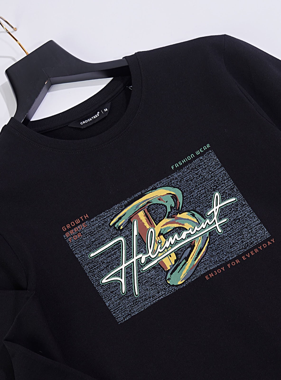 Style Jh 397 Full Sleeves Crocktees Cotton Looper Mens Tshirts Wholesaler Gujarat