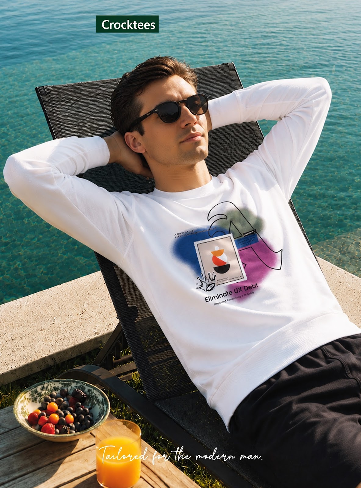 Style Jh 397 Full Sleeves Crocktees Cotton Looper Mens Tshirts Wholesaler Gujarat