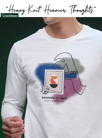 Style Jh 397 Full Sleeves Crocktees Cotton Looper Mens Tshirts Wholesaler Gujarat