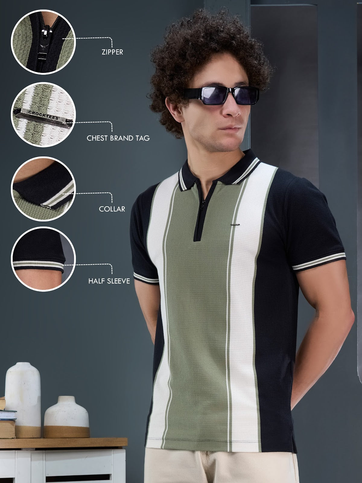 Style Jh 562 Waffle Crocktees Interlock Mens Tshirts Exporter India