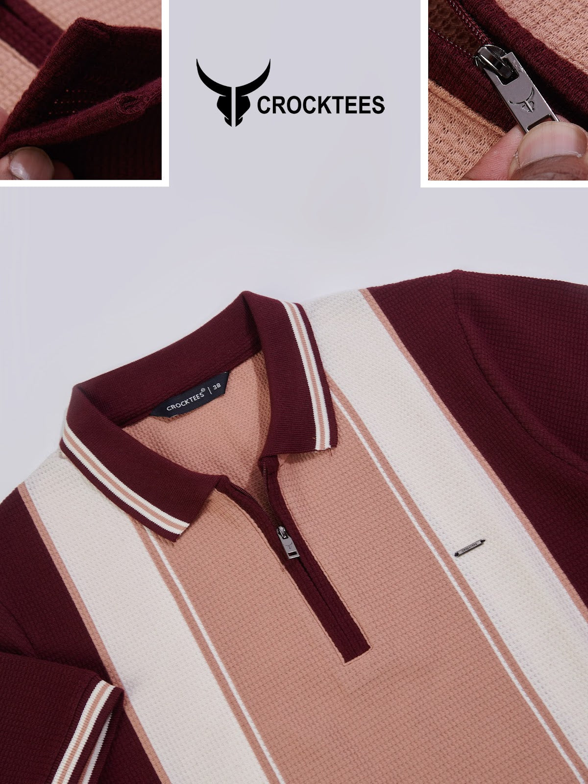 Style Jh 562 Waffle Crocktees Interlock Mens Tshirts Exporter India
