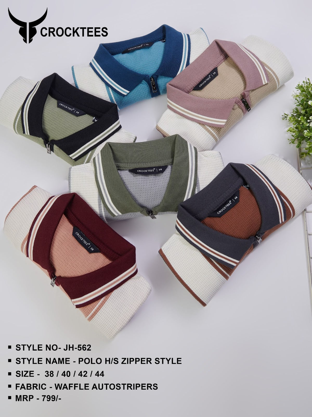 Style Jh 562 Waffle Crocktees Interlock Mens Tshirts Exporter India