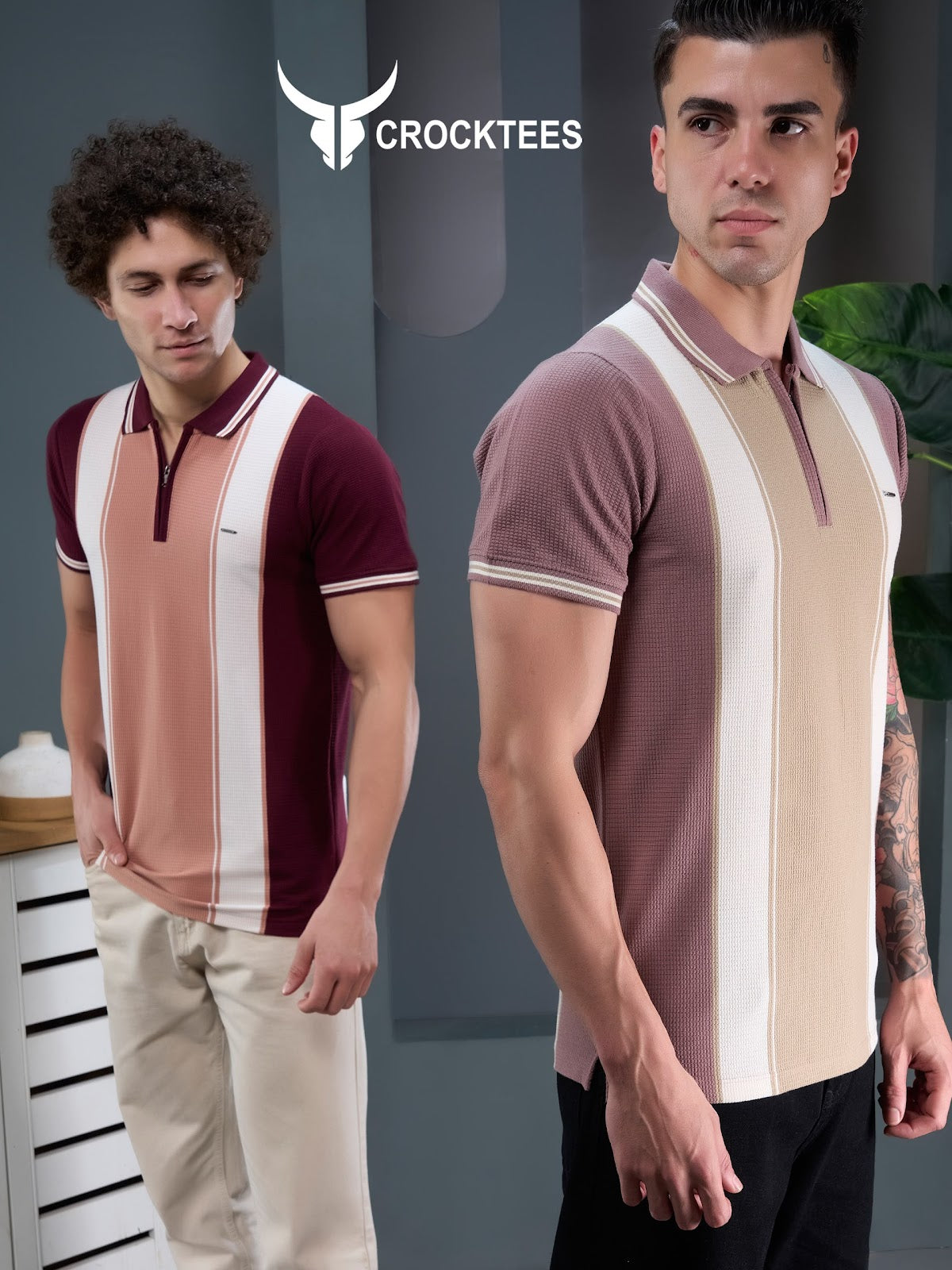 Style Jh 562 Waffle Crocktees Interlock Mens Tshirts Exporter India