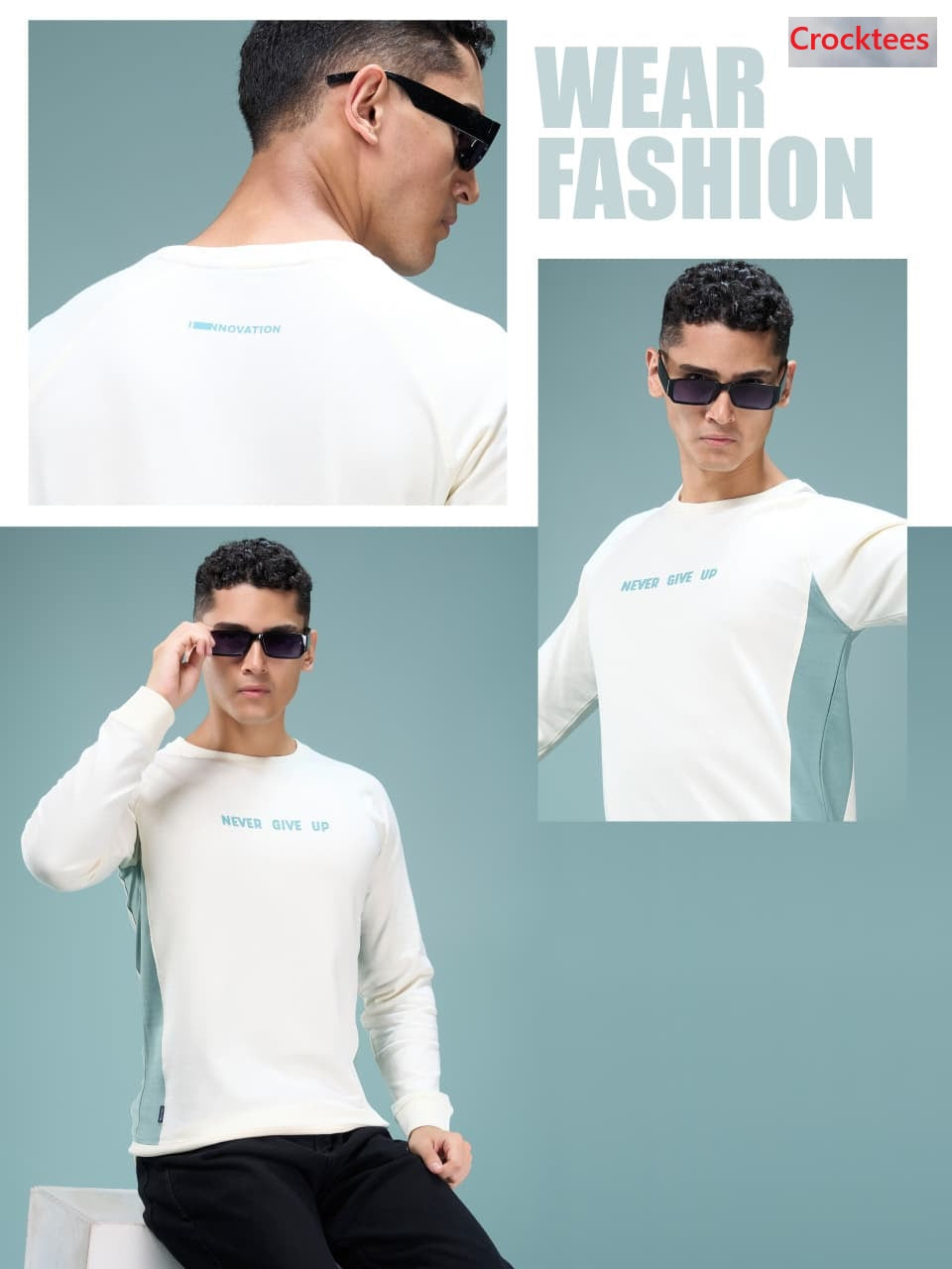 Style Jh 588 Cut And Sew Crocktees Cotton Looper Mens Tshirts Wholesale Rate