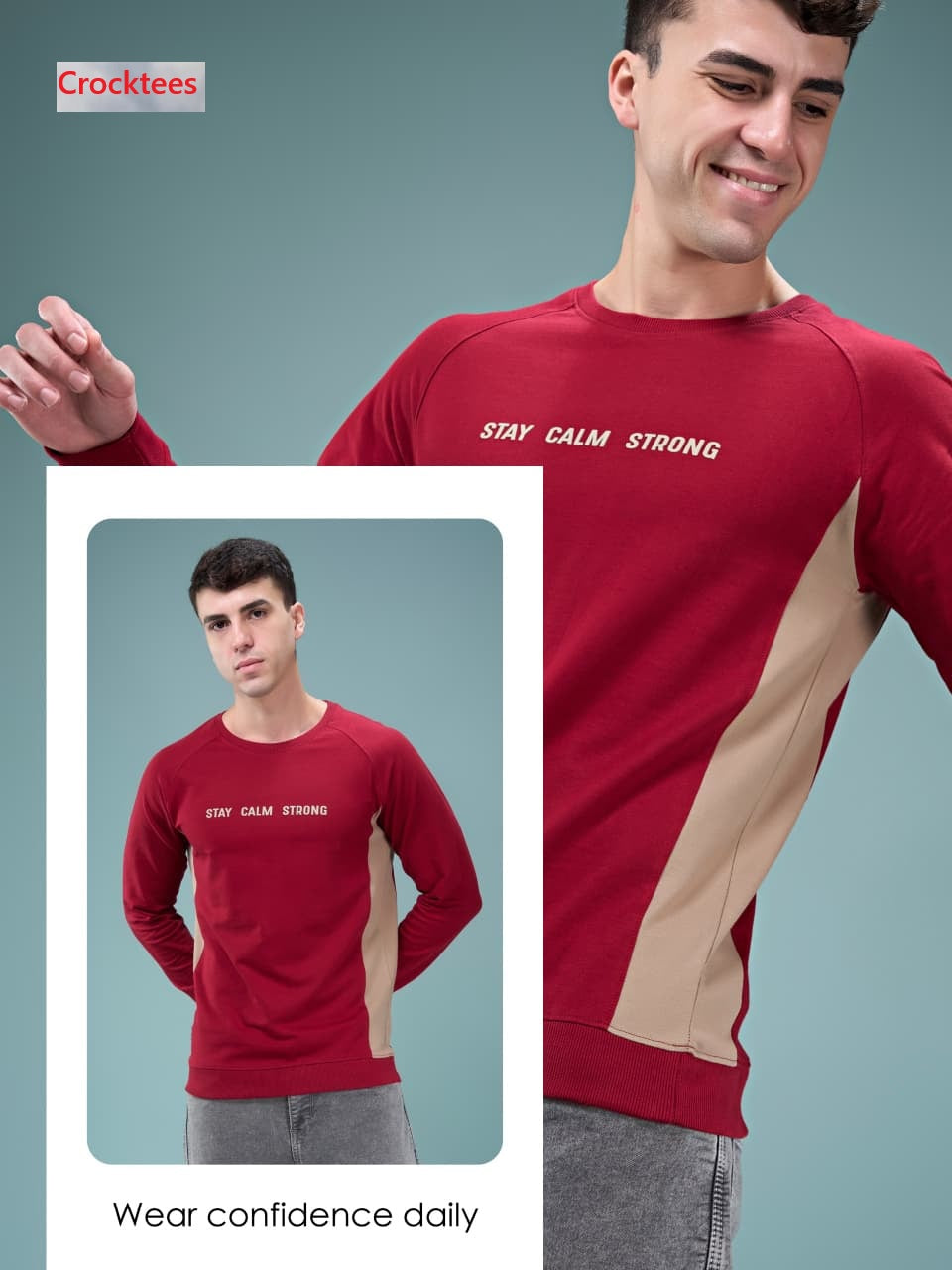 Style Jh 588 Cut And Sew Crocktees Cotton Looper Mens Tshirts Wholesale Rate