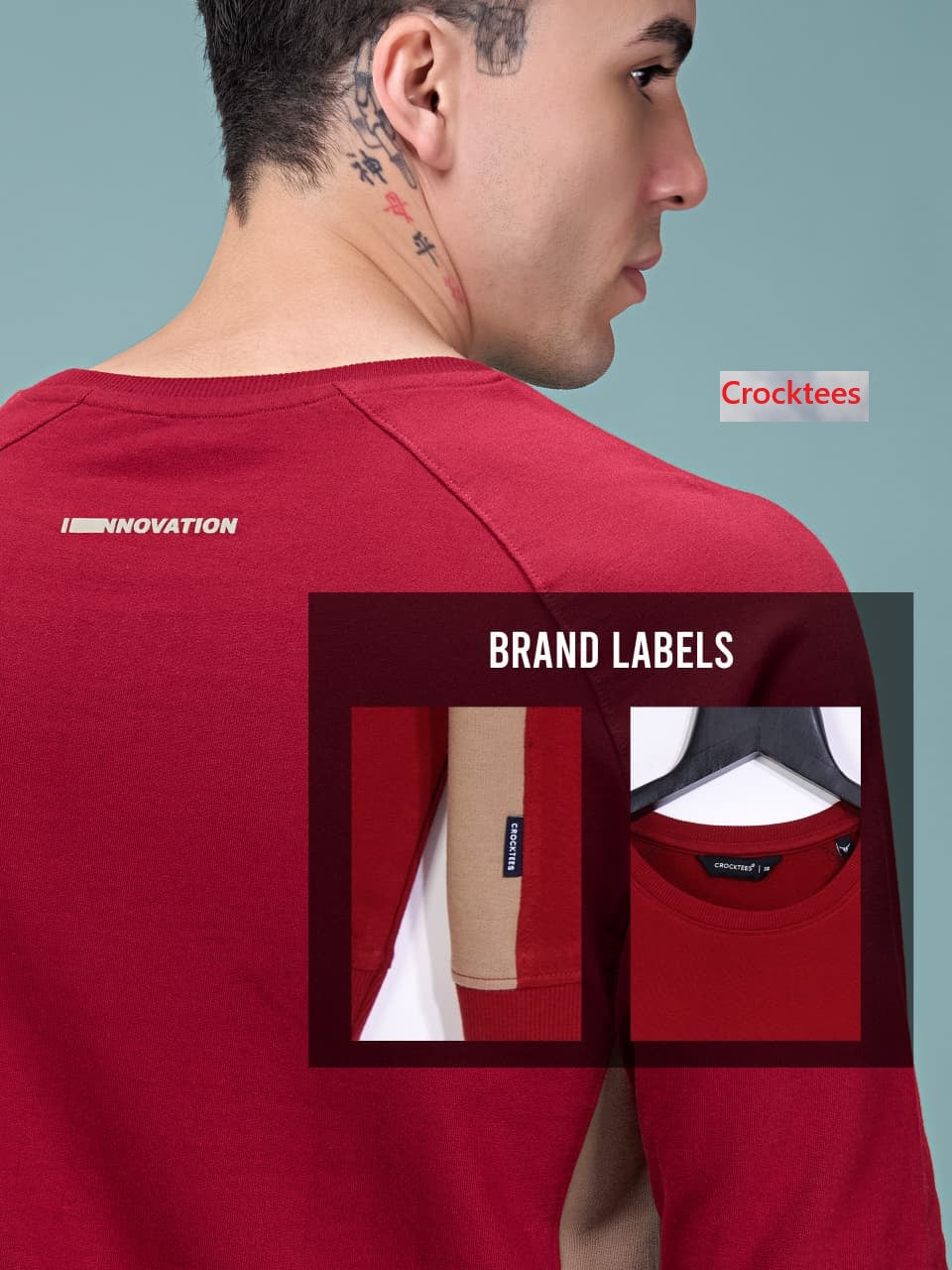 Style Jh 588 Cut And Sew Crocktees Cotton Looper Mens Tshirts Wholesale Rate