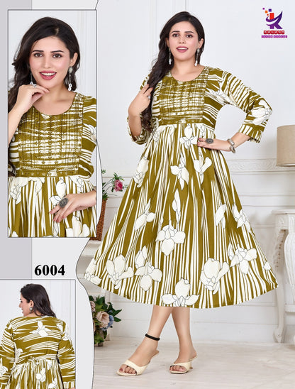 Style Magic Mlm Kalash Lifestyle Rayon 14Kg Anarkali Kurtis Manufacturer