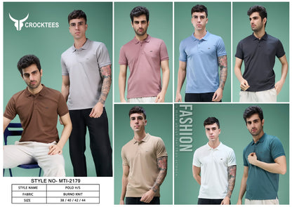 Style Mti 2179 Knit Crocktees Interlock Mens Tshirts Manufacturer