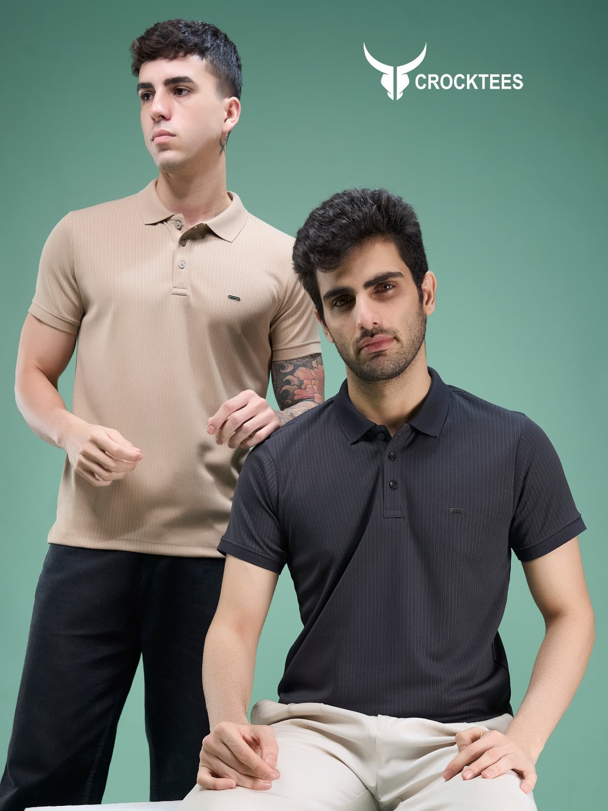 Style Mti 2179 Knit Crocktees Interlock Mens Tshirts Manufacturer