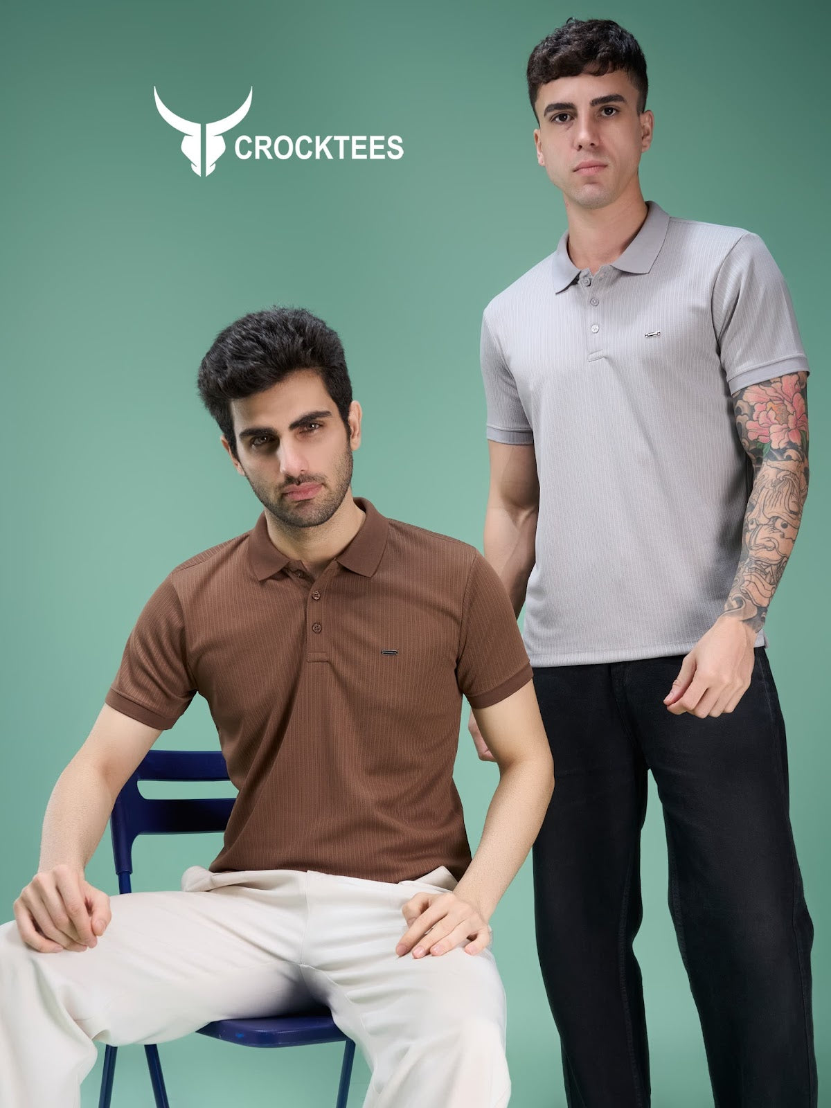 Style Mti 2179 Knit Crocktees Interlock Mens Tshirts Manufacturer
