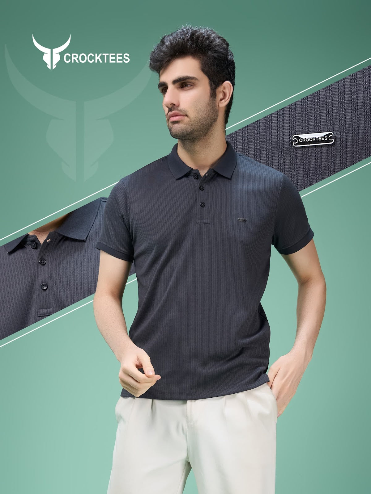 Style Mti 2179 Knit Crocktees Interlock Mens Tshirts Manufacturer