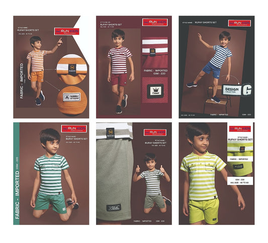 Style Name Rupay Run Kids Imported Boys Shorts Set Wholesaler Gujarat