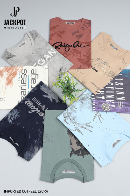 Style No 073-080 Hd Prints Jackpot Imported Mens Tshirts Wholesale Rate