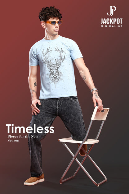 Style No 073-080 Hd Prints Jackpot Imported Mens Tshirts Wholesale Rate