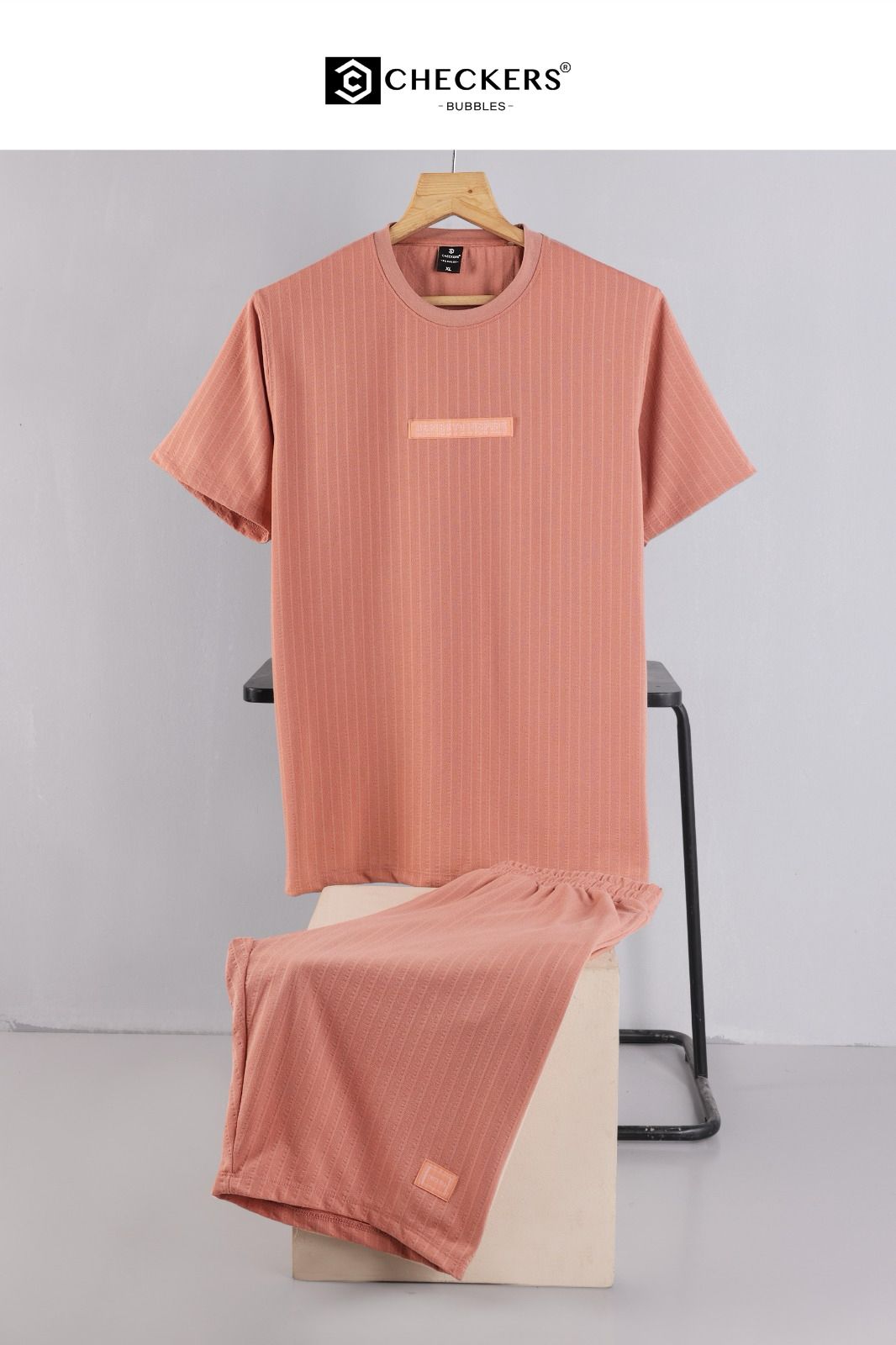 Style No 099-106 Checkers Knit Mens Co Ord Set Exporter India