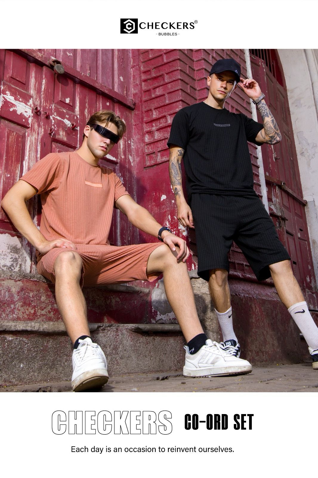 Style No 099-106 Checkers Knit Mens Co Ord Set Exporter India