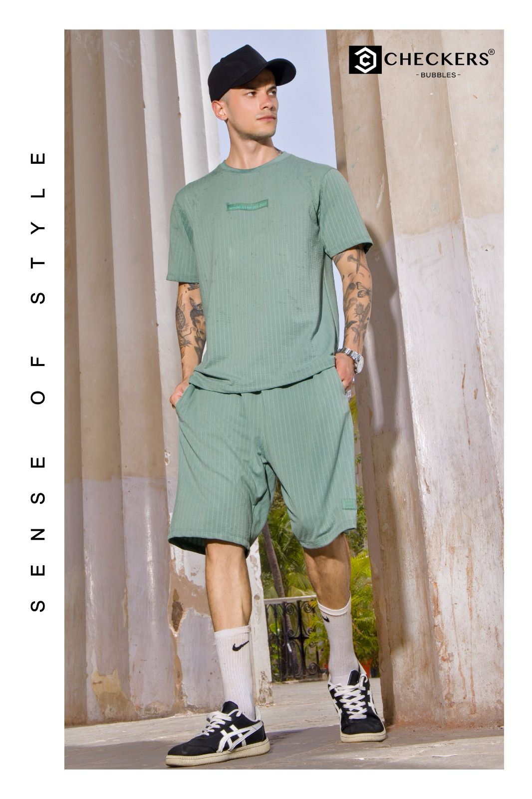 Style No 099-106 Checkers Knit Mens Co Ord Set Exporter India