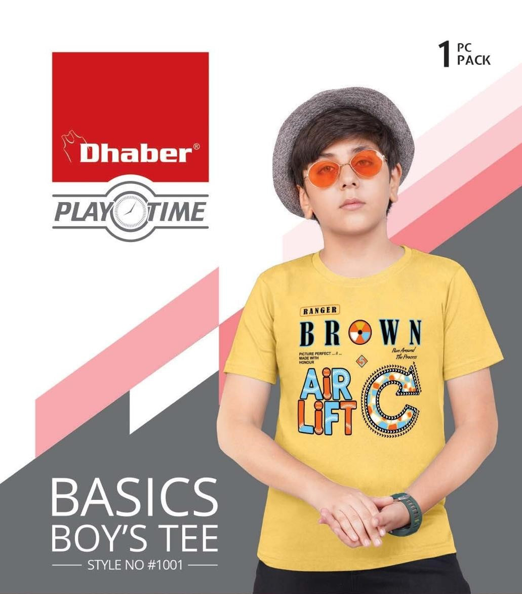 Style No 1001 Dhaber Boys Tshirt Manufacturer Gujarat