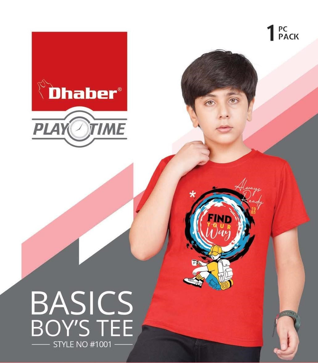 Style No 1001 Dhaber Boys Tshirt Manufacturer Gujarat