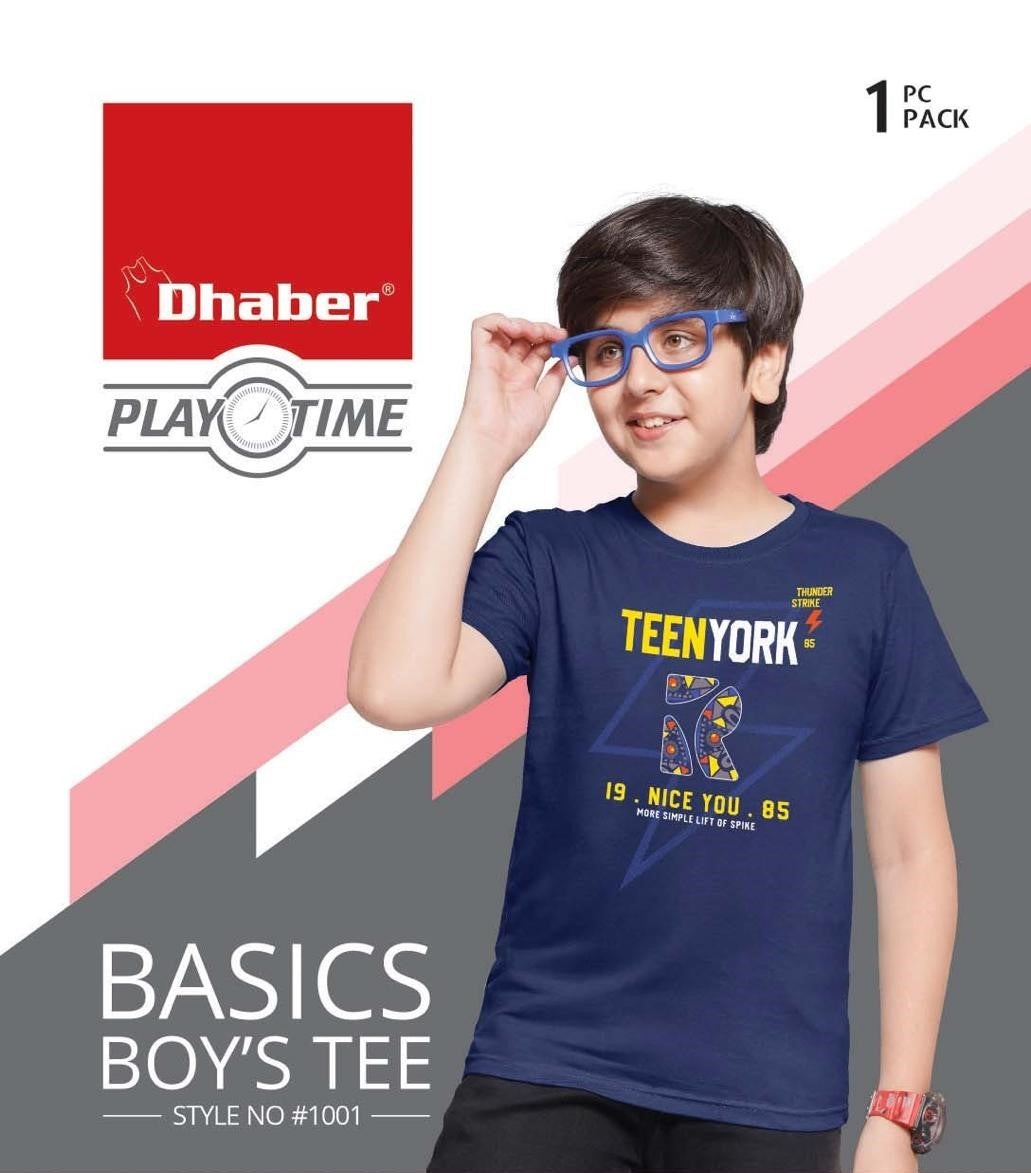 Style No 1001 Dhaber Boys Tshirt Manufacturer Gujarat