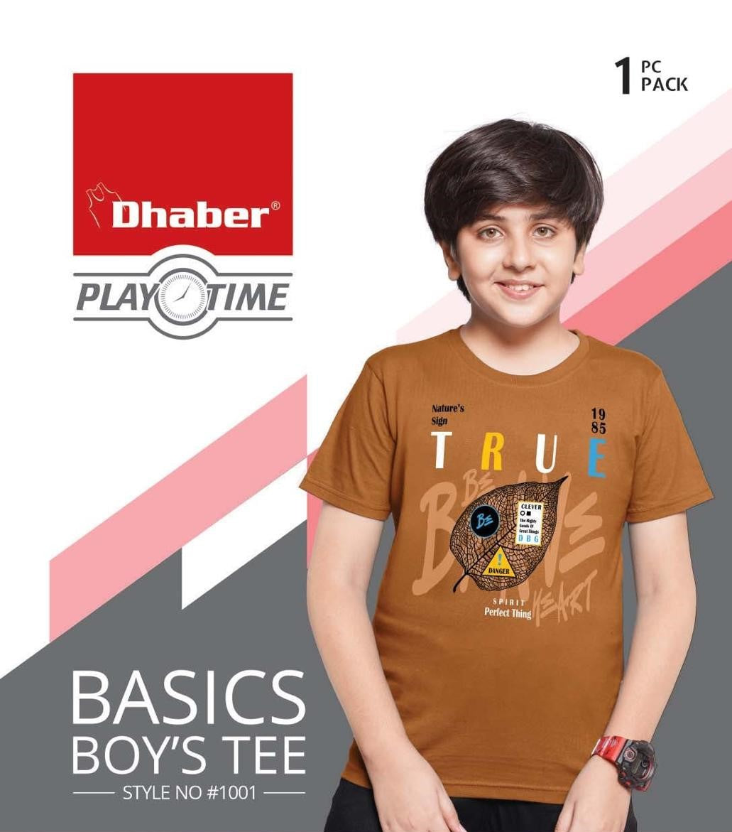 Style No 1001 Dhaber Boys Tshirt Manufacturer Gujarat