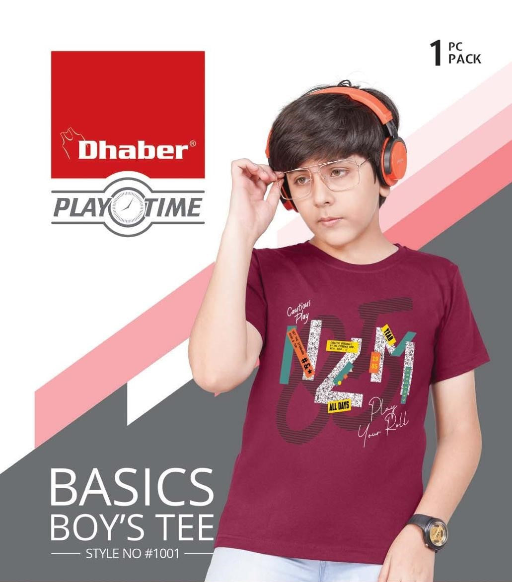Style No 1001 Dhaber Boys Tshirt Manufacturer Gujarat