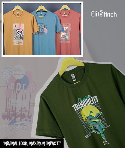 Style No 102 Elite Finch Biowash Mens Tshirts Supplier India