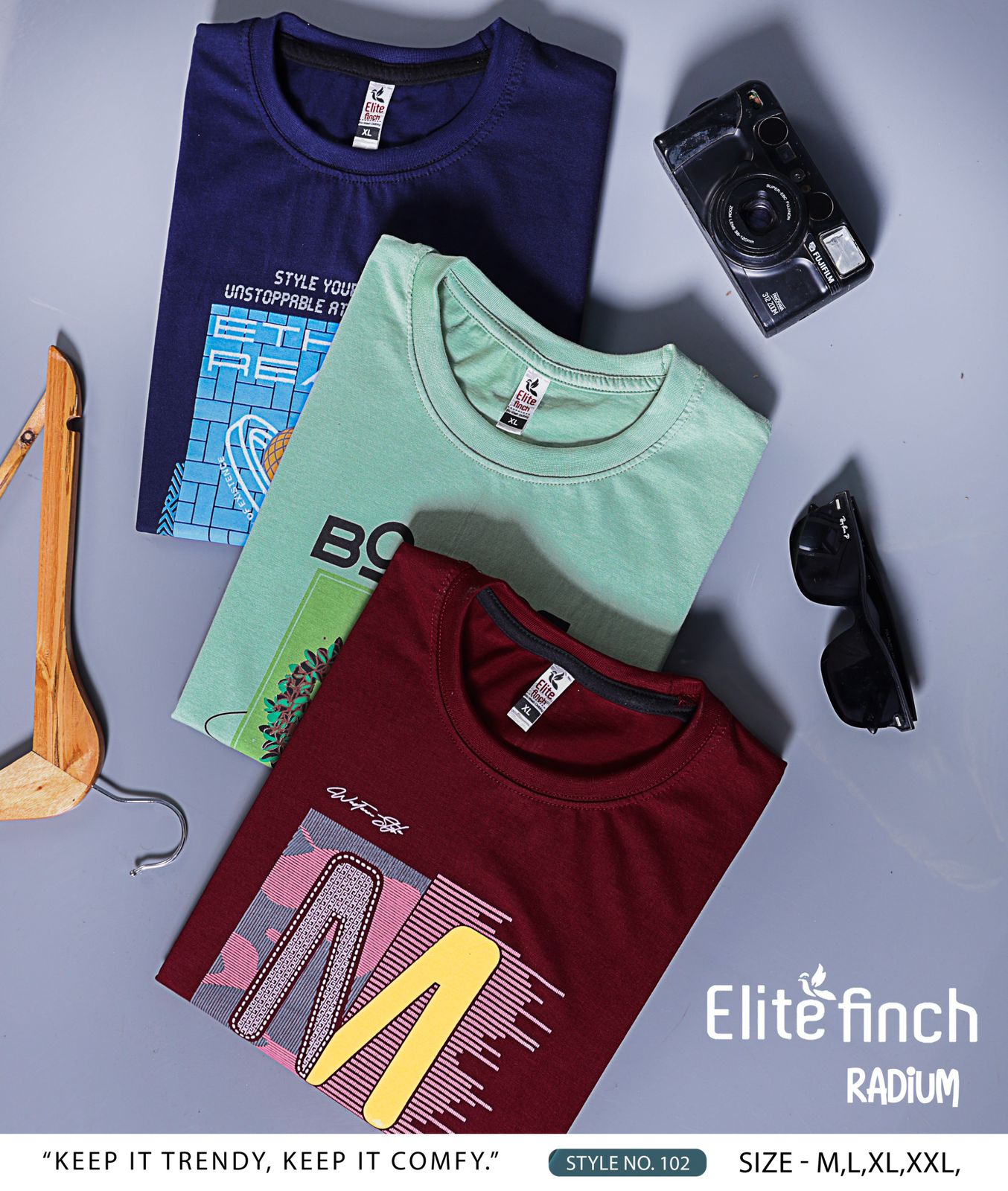 Style No 102 Elite Finch Biowash Mens Tshirts Supplier India