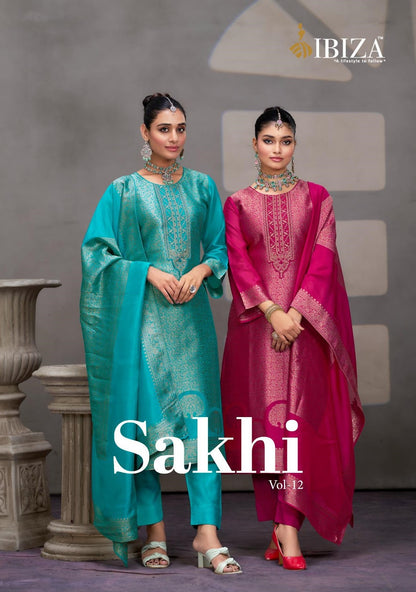 Sakhi Vol 12 Ibiza Banglori Silk Pant Style Suits Exporter