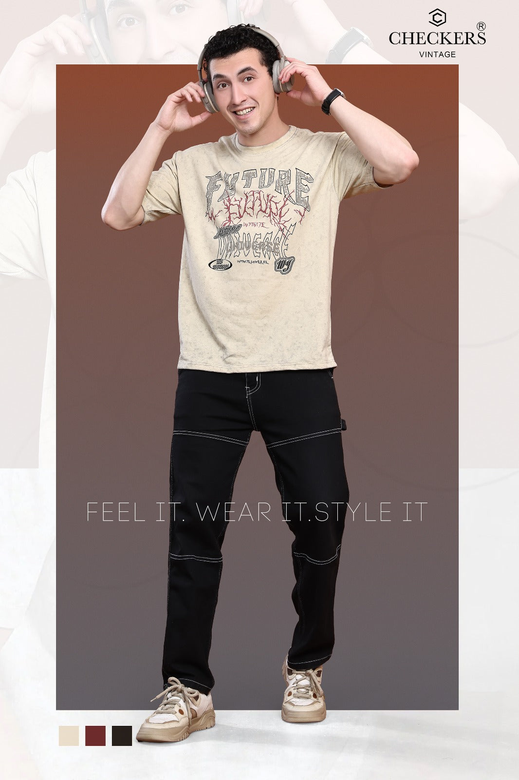 Style No 1082-1089 Checkers Looper Mens Tshirts Exporter India