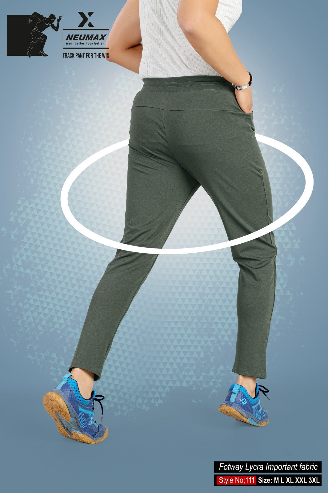 Style No 111 Neumax Lycra Mens Track Pants Exporter Gujarat