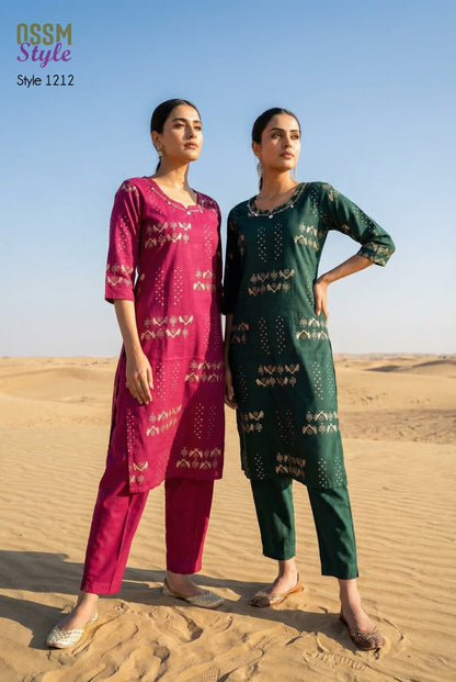 Style No 1212 Ossm Cotton Co Ord Set Wholesale Price