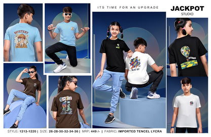 Style No 1213-1220 Jackpot Studio Imported Unisex Kids Tshirt Exporter