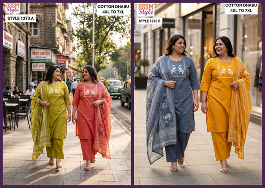 Style No 1273 Ossm Readymade Cotton Pant Suits Supplier Ahmedabad