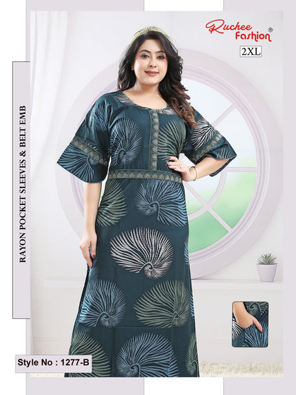 Style No 1276-1288 Ruchee Fashion Rayon Night Gowns Exporter