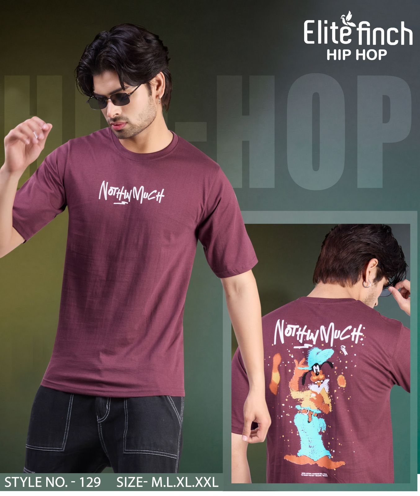 Style No 129 Elite Finch Biowash Mens Tshirts Wholesale Price